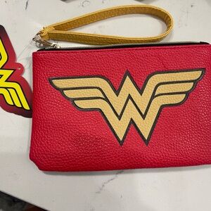 Wonder Woman coin purse clutch wallet/ red white and blue star wallet